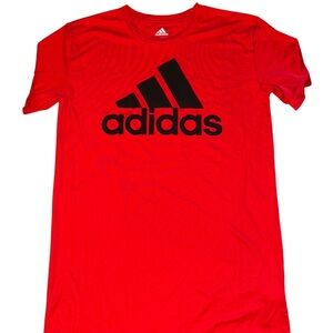 Adidas Red T-Shirt with black logo Boys/Young Men Size Large (14/16) NWOT